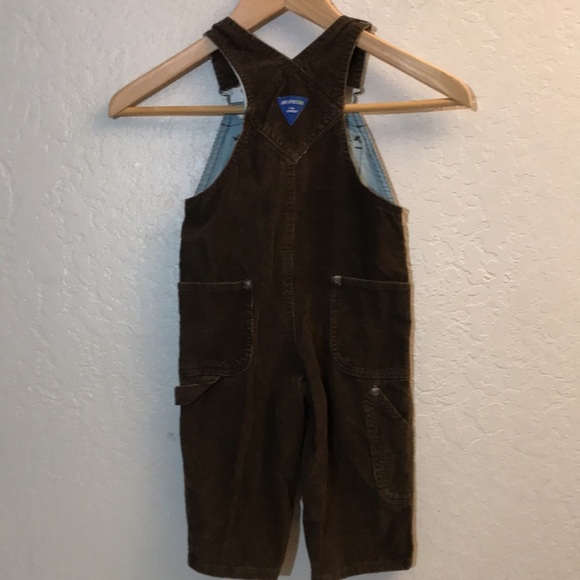GENUINE KIDS 18M Corduroy Overalls W Long Sleeve Onsie - Picture 6 of 8